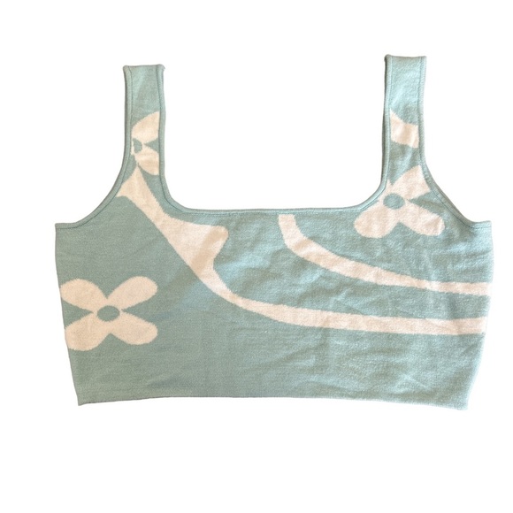 Pretty Garbage Cropped Cardigan & Tank Retro Floral Set- size L - Picture 4 of 8